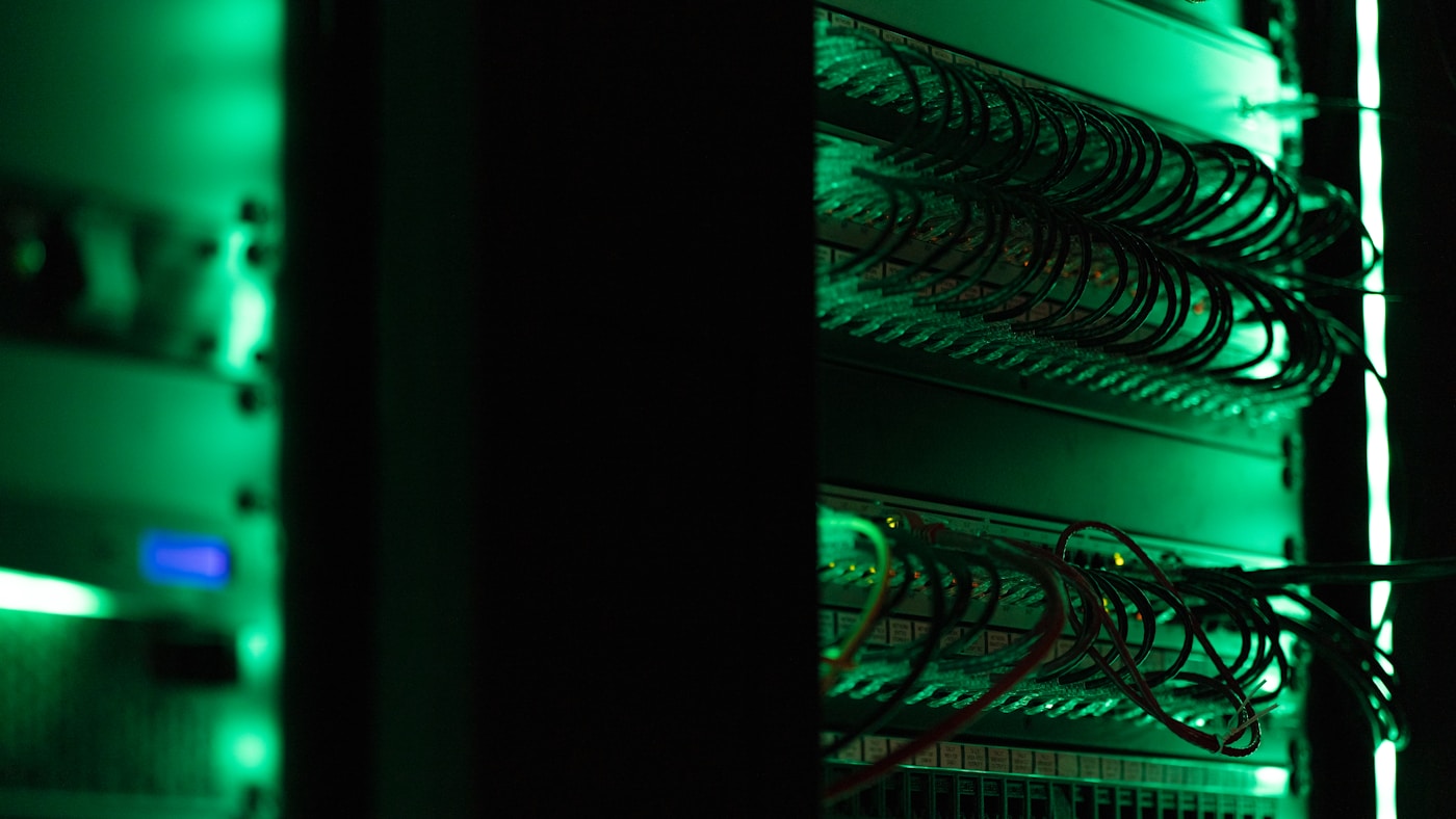 Server racks in a data center